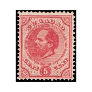 CURAZAO/SELLOS, 1873/89 - GUILLERMO III DE HOLANDA - Yv. 3 - 1 VALOR, CON BISAGRA