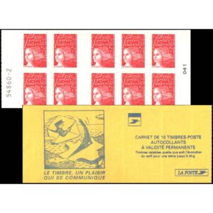 FRANCIA/SELLOS, 1997 - MARIANNE - ORDINARIOS - YV 3085 C3 - CARNET AUTOADHESIVO