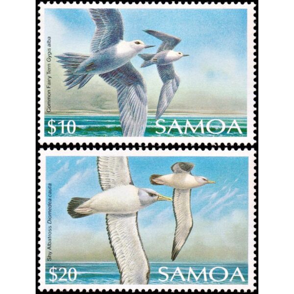 SAMOA/SELLOS, 1989 - AVES - SERIE ORDINARIA - YV 702/3 - 2 VALORES, NUEVOS