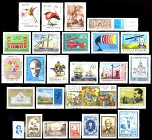 ARGENTINA - 1970 AÑO COMPLETO - 14 SELLOS CONMEMORATIVOS + 7 ORDINARIOS + 5 AEREOS - MINT