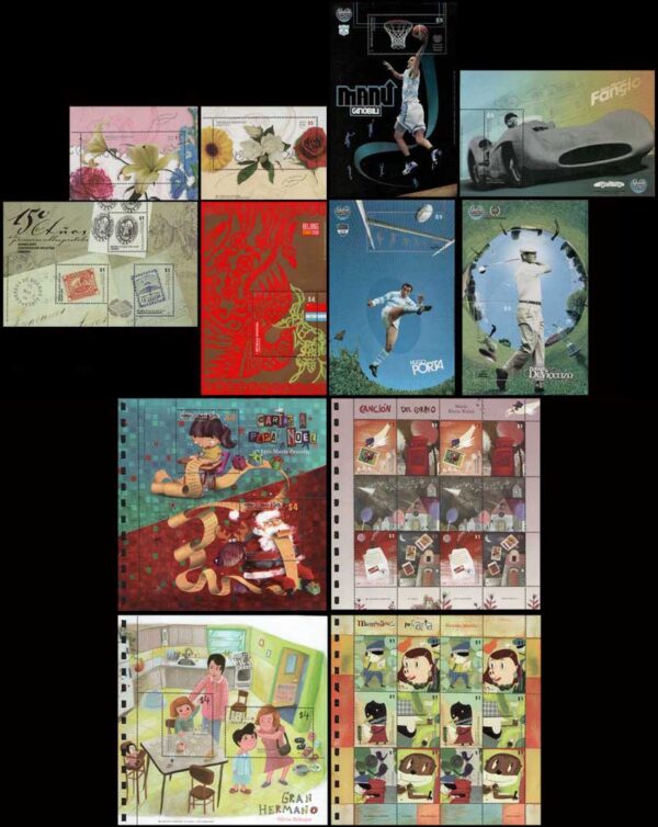 ARGENTINA - 2008 AÑO COMPLETO - 39 CONMEMORATIVOS + 5 ORDINARIOS + 8 SELLOS DE UP + 12 BLOQUES - NUEVO - Imagen 2