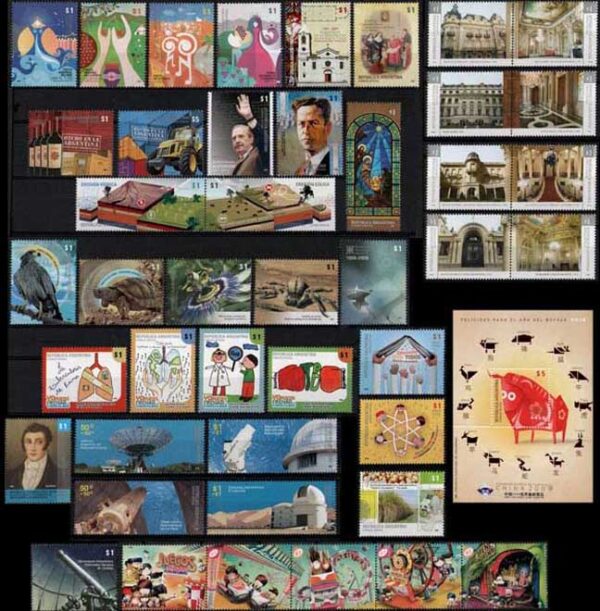 ARGENTINA - 2009 - AÑO COMPLETO - 43 SELLOS CONMEMORATIVOS + 12 BLOQUES - NUEVO - MINT