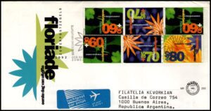 HOLANDA/SOBRE, 1992 - EXPOSICION DE HORTICULTURA "FLORIADE 92"- FLORES - YV C 1400a - 6 VALORES - SOBRE PRIMER DIA DE EMISION