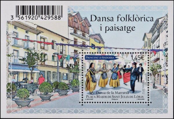 ANDORRA/SELLOS, 2012 - DANZAS FOLKLORICAS - YV F 727 - BLOQUE - NUEVO