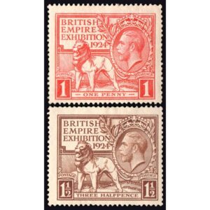 GRAN BRETAÑA/SELLOS, 1924 - JORGE V - LEON - YV 171/72 - 2 VALORES - NUEVO