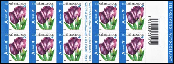 BELGICA/SELLOS, 2006 - FLORES - CORREO PRIORITARIO - Yv.  C3534 - CARNET AUTOADHESIVO - NUEVO