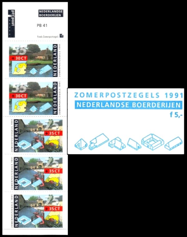 HOLANDA/SELLOS, 1991 - ARQUITECTURA - YV C1373a - CARNET  - NUEVO