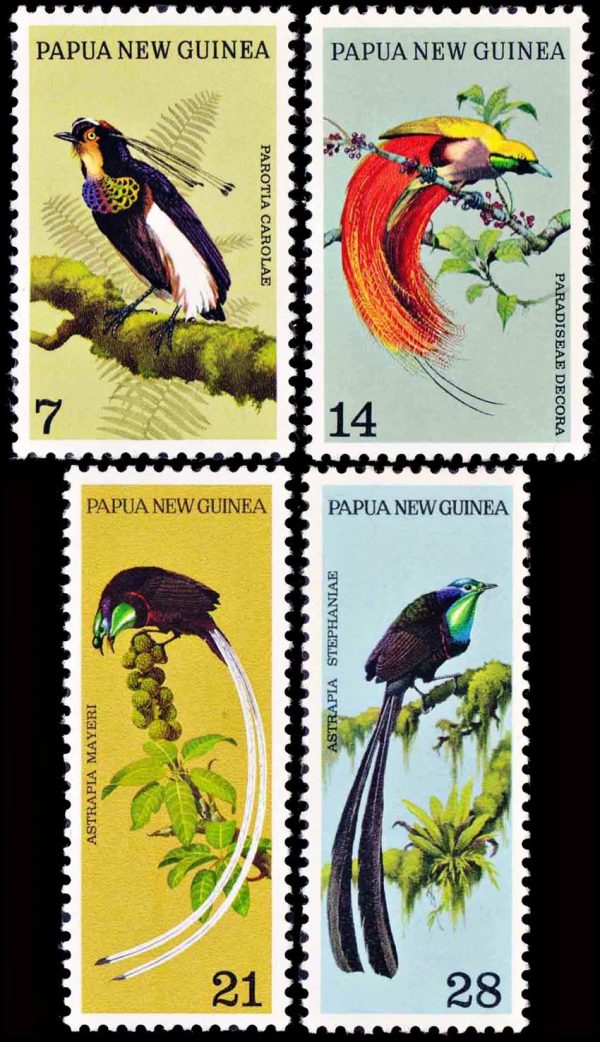 PAPUA NEW GUINEA/STAMPS, 1973 - FAUNA BIRDS OF PARADISE -  YV 238/41 - 4 VALUES - MNH