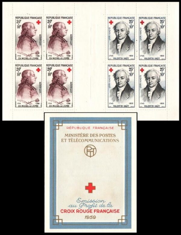 FRANCIA/SELLOS, 1959 - CRUZ ROJA - YV C2008 - CARNET - NUEVO