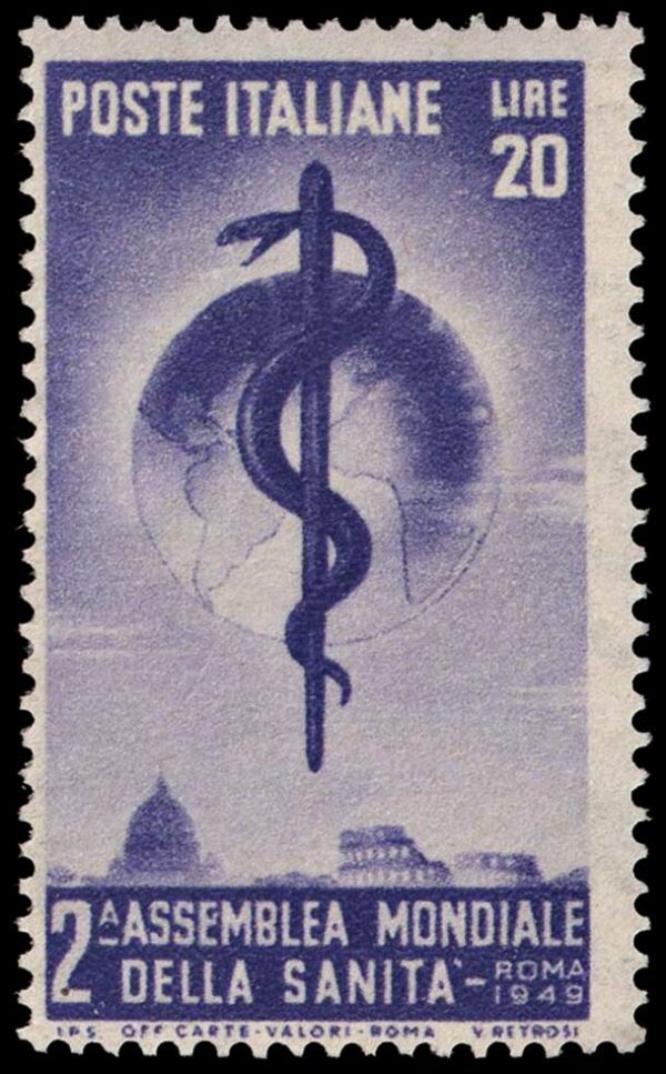 ITALY/TAMPS, 1949 - SECOND MEETING OF THE WORLD HEALTH ORGANIZATION - YV 545 - 1 VALOR - MNH