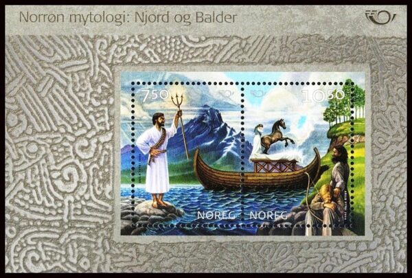 NORUEGA/SELLOS, 2004 - MITOLOGIA NORDICA - YGV BF 26 - BLOQUE - NUEVO