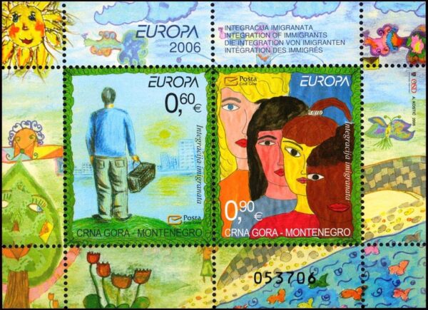 MONTENEGRO/SELLOS, 2006 - TEMA EUROPA - LA INTEGRACION - YV BF 5 - BLOQUE - NUEVO