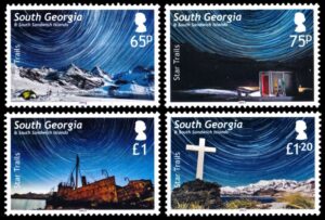 GEORGIAS DEL SUR - SELLOS - AÑO 2013 - ASTRONOMIA - RASTROS DE ESTRELLAS - YV 570/73 - VALORES - NUEVO