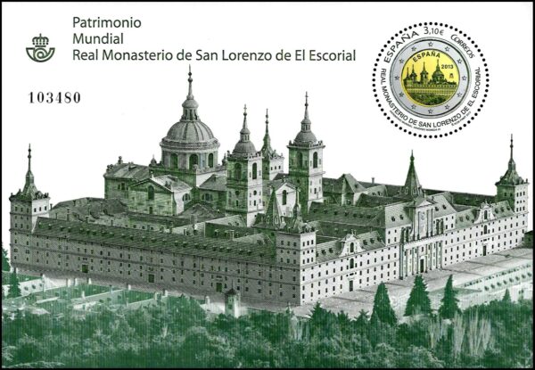 SPAIN/STAMPS, 2013 - EL ESCORIAL MONASTERY - YV F 4482 - SOUVENIR SHEET - MNH