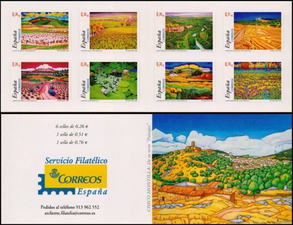 ESPAÑA/SELLOS, 2003 - PAISAJES - YV C 3540 - CARNET AUTO ADHESIVO - NUEVO