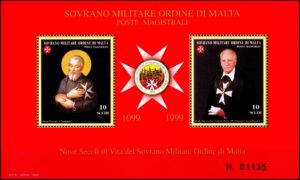 ORDEN DE MALTA/SELLOS, 1999 - NUEVO SIGLO DE VIDA DE LA ORDEN - YV F 608 - BLOQUE - NUEVO