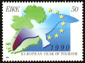 IRLANDA/SELLOS, 1990 - AÑO EUROPEO DEL TURISMO - YV 702 - 1 VALOR - NUEVO