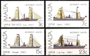 MALTA/SELLOS, 1985 - BARCOS - YV 720/23 - 4 VALORES - NUEVO