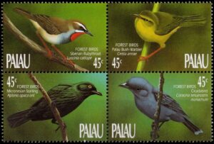 PALAU/SELLOS, 1990- AVES - YV 307/10 - 4 VALORES - NUEVO