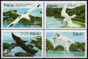 PALAU/SELLOS, 1984 - AVES - YV A 1/4 - 4 VALORES - AEREOS - NUEVO