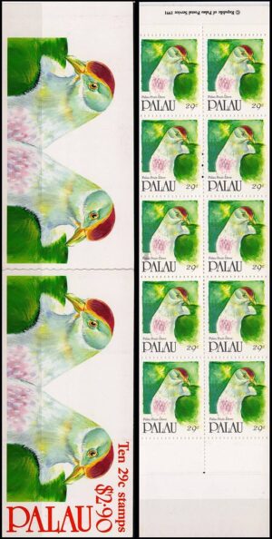 PALAU/SELLOS, 1991 - AVES - YV C 388a - CARNET DE 10 VALORES - NUEVO