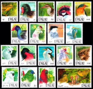 PALAU/SELLOS, 1991 - AVES - YV 385/95 - 470/75 - 534 - 18 VALORES - NUEVO