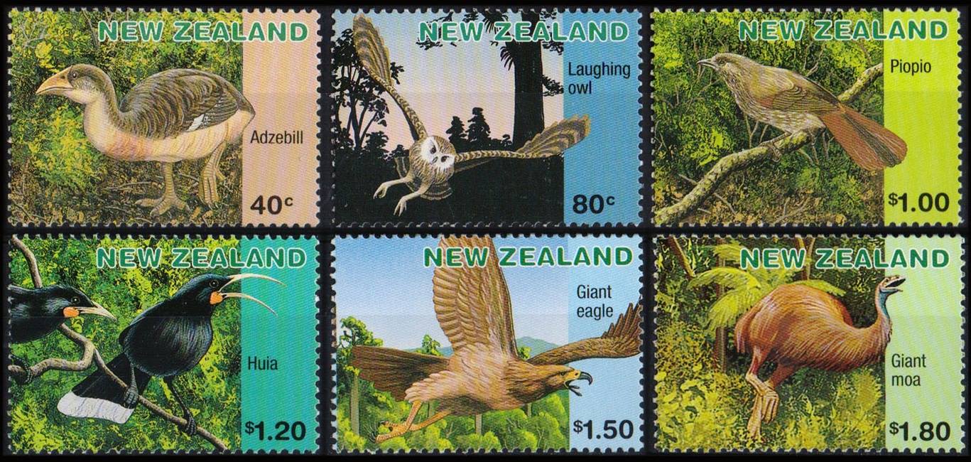 NUEVA ZELANDIA - SELLOS - AÑO 1996 - FAUNA - ESPECIES EXTINGUIDAS - YV 1482/87 - 6 VALORES - NUEVO