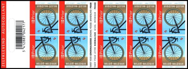 BELGICA/SELLOS, 2007 - BICICLETAS - YV C 3588 - CARNET AUTOADHESIVO - NUEVO