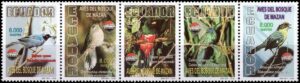 ECUADOR/SELLOS, 2000 - AVES DEL BOSQUE DE MAZAN - YV 1495/99 - 5 VALORES - NUEVO