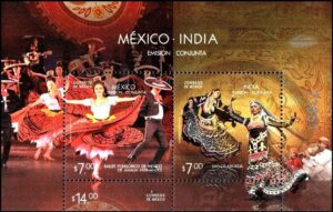 MEXICO/SELLOS, 2010 - DANZAS TRADICIONALES - EMISION CONJUNTA MEXICO-INDIA - YV BF 80 - BLOQUE - NUEVO