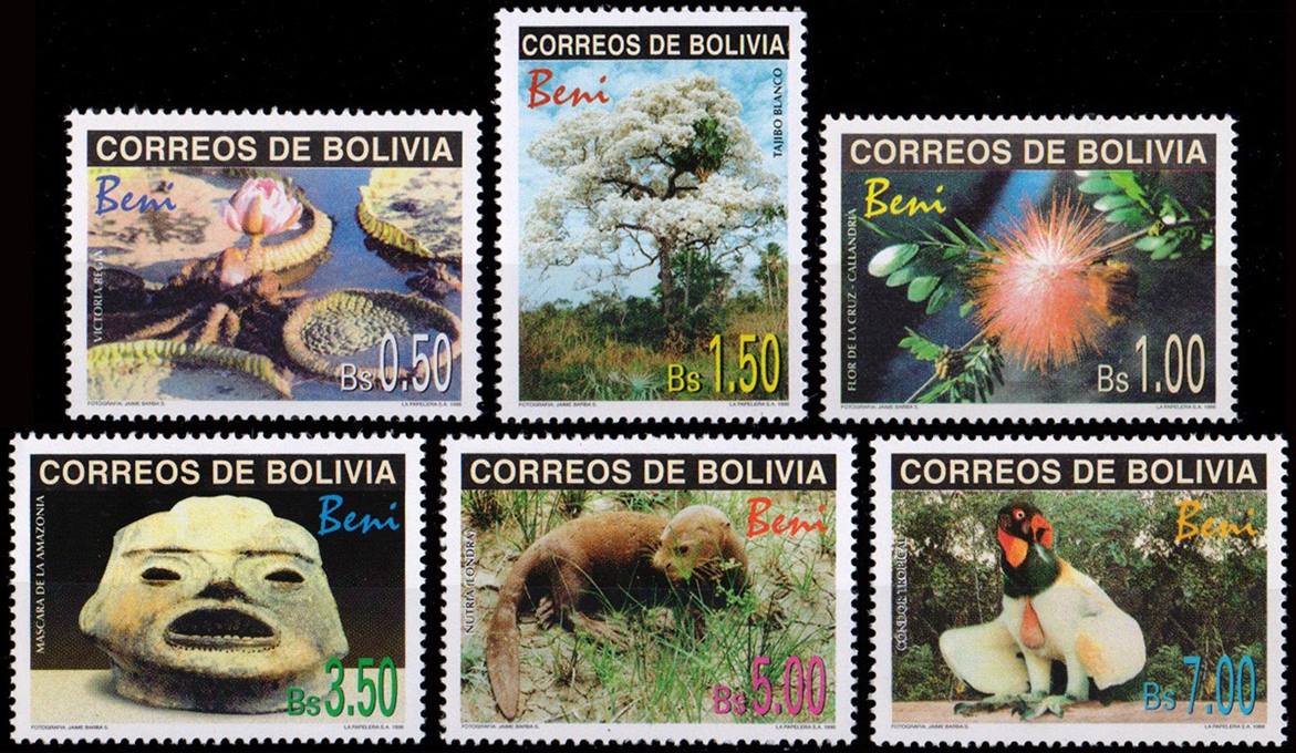 BOLIVIA/SELLOS, 1998 - LA REGION DE BENI - YV 981/86 - 6 VALORES - NUEVO
