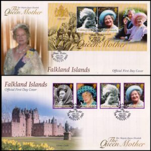 FALKLANDS/COVERS, 2002 - ROYALTY - YV 827/30 + BF 28 - FDC