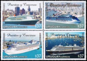 URUGUAY/SELLOS, 2006 - BARCOS, PUERTOS - YV 2301/4 - 4 VALORES - NUEVO