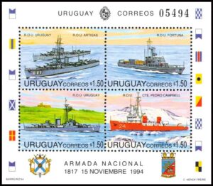 URUGUAY/SELLOS, 1994 -BARCOS - YV BF 51 +-BLOQUE - NUEVO