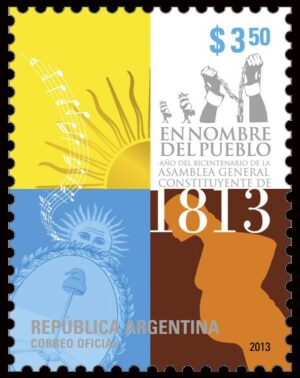 ARGENTINA/SELLOS, 2013 - ASAMBLEA DEL AÑO XIII - CAT GJ 3970 - SC 2673 - 1 VALOR - NUEVO