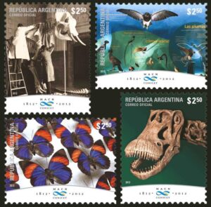 ARGENTINA/SELLOS, 2012 - MUSEO - CONMEMORACIONES - CAT GJ 3932/35 - SCOTT 2650/53 - 4 VALORES - NUEVOSs