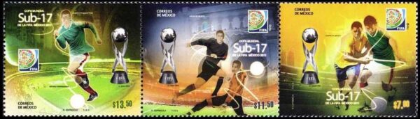 MEXICO/SELLOS, 2011 - FUTBOL - YV 2610/12 - 3 VALORES - NUEVO