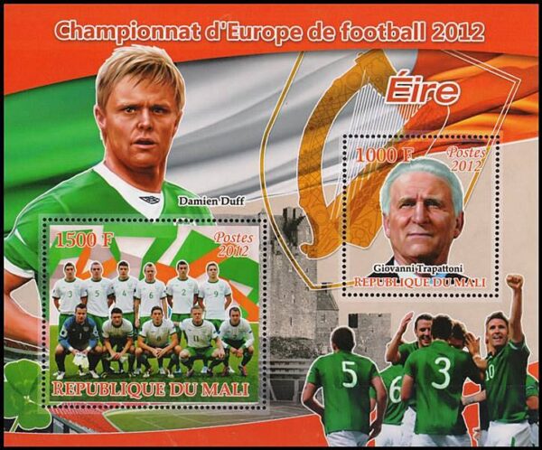 MALI/SELLOS, 2012 - FUTBOL - CAMPEONATO EUROPEO DE FUTBOL - IRLANDA - BLOQUE - NUEVO