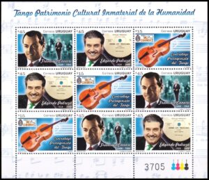 URUGUAY/SOBRE, 2013 - TANGO - MUSICA - YV 2643/45 - 3 VALORES - SOBRE PRIMER DIA DE EMISION