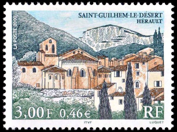 FRANCE/STAMPS, 2000 - TOURIST SERIES - SAINT GUILHEM LE DESERT - HERAULT - YV 3310 - 1 VALUE - MNH