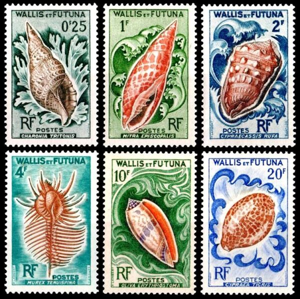 WALLIS Y FUTUNA/SELLOS, 1962-63 - FAUNA: CARACOLES - YV 162/67 - 6 VALORES - NUEVO