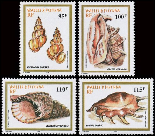 WALLIS Y FUTUNA/SELLOS, 1999 - CARACOLES - YV A 209/212 - 4 VALORES - NUEVO