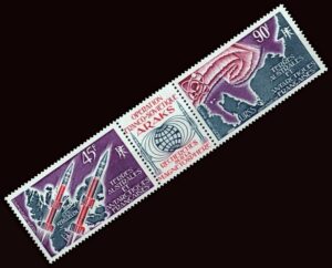 ANTARTIDA FRANCESA/SELLOS, 1975 - OPERACION FRANCO-SOVIETICA - YV A 41 A - 2 VALORES - NUEVO