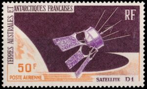 ANTARTIDA FRANCESA (T.A.A.F.) SELLOS, 1966 - ASTRONOMIA - SATELITE ID - YV A12 - 1 VALOR - NUEVO