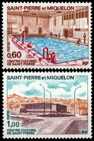 SAINT PIERRE Y MIQUELON/SELLOS, 1973 - CEMTRO CULTURAL - YV 431/32 - 2 VALUES - NUEVO