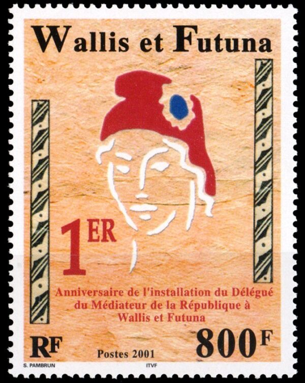 WALLIS Y FUTUNA/SELLOS, 2001 - ANIVERSARIOS - POLITICA - YV 560 - 1 VALOR - NUEVO