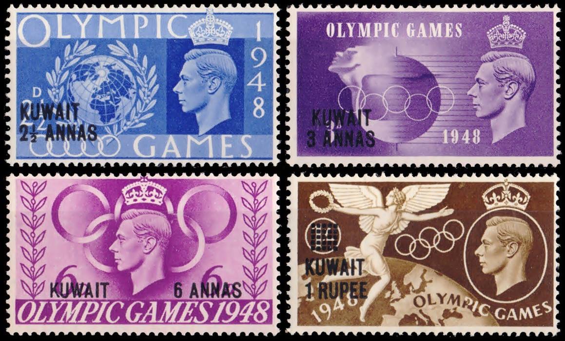 KUWAIT/SELLOS, 1948 - JUEGOS OLIMPICOS DE LONDRES - YV 87/90 - 4 VALORES - NUEVO