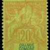 GRAN COMORA/SELLOS, 1897 - COLONIAS FRANCESAS - YV 7 -1 VALOR - NUEVO - BISAGRA