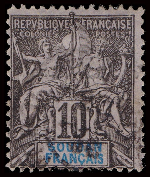 SUDAN/SELLOS, 1894 - COLONIAS FRANCESAS - YV 7 - 1 VALOR - USADO