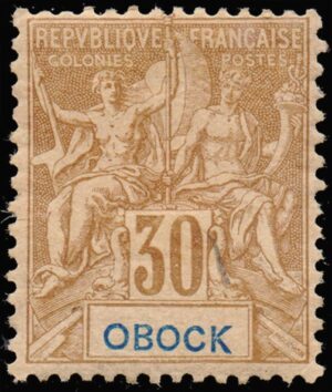 OBOCK/SELLOS, 1892 - COLONIAS FRANCESAS - YV 40 - 1 VALOR - NUEVO - BISAGRA